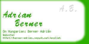 adrian berner business card