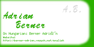 adrian berner business card